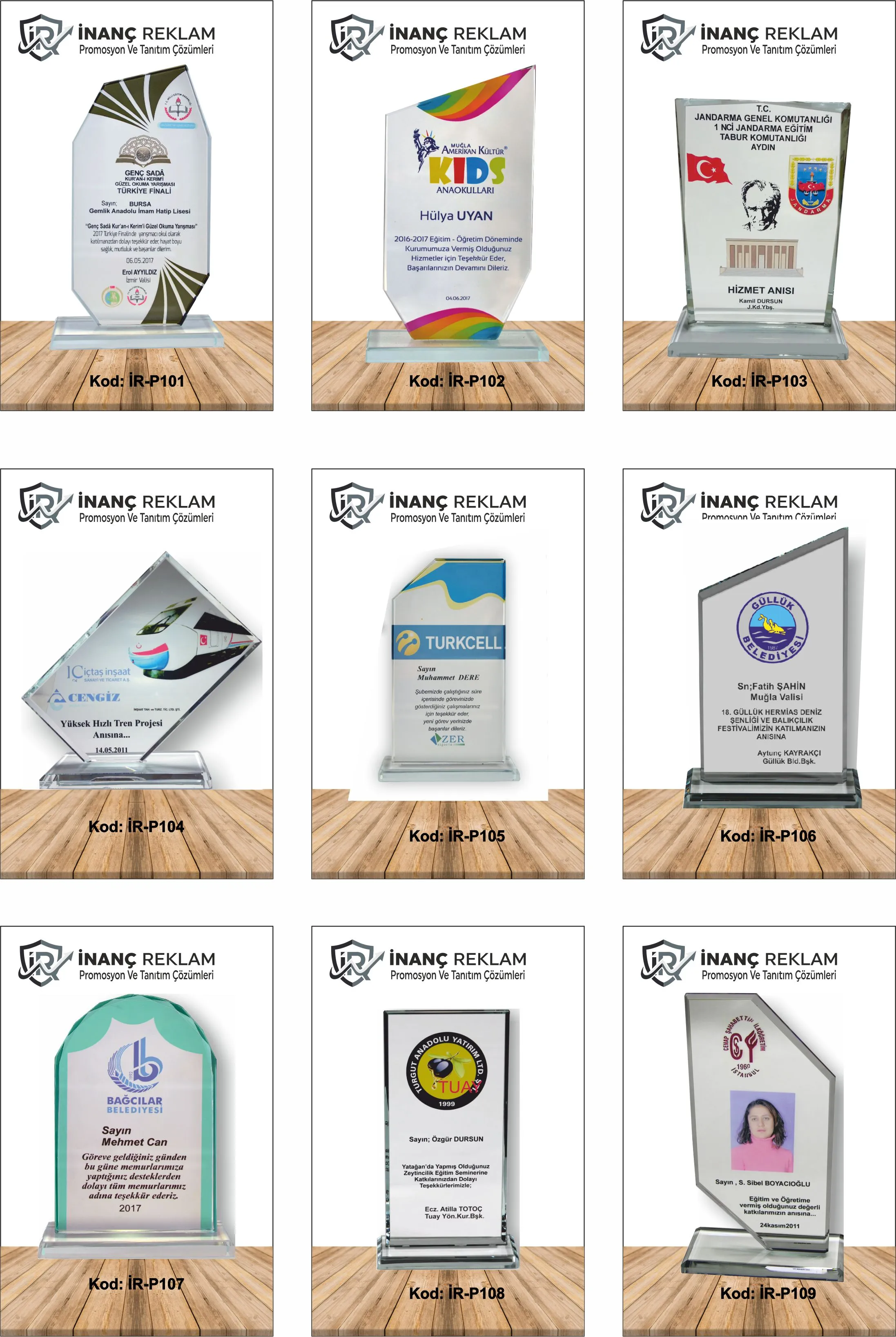 Kişiye Özel Plaket Modelleri | Kristal, Ahşap ve Metal 