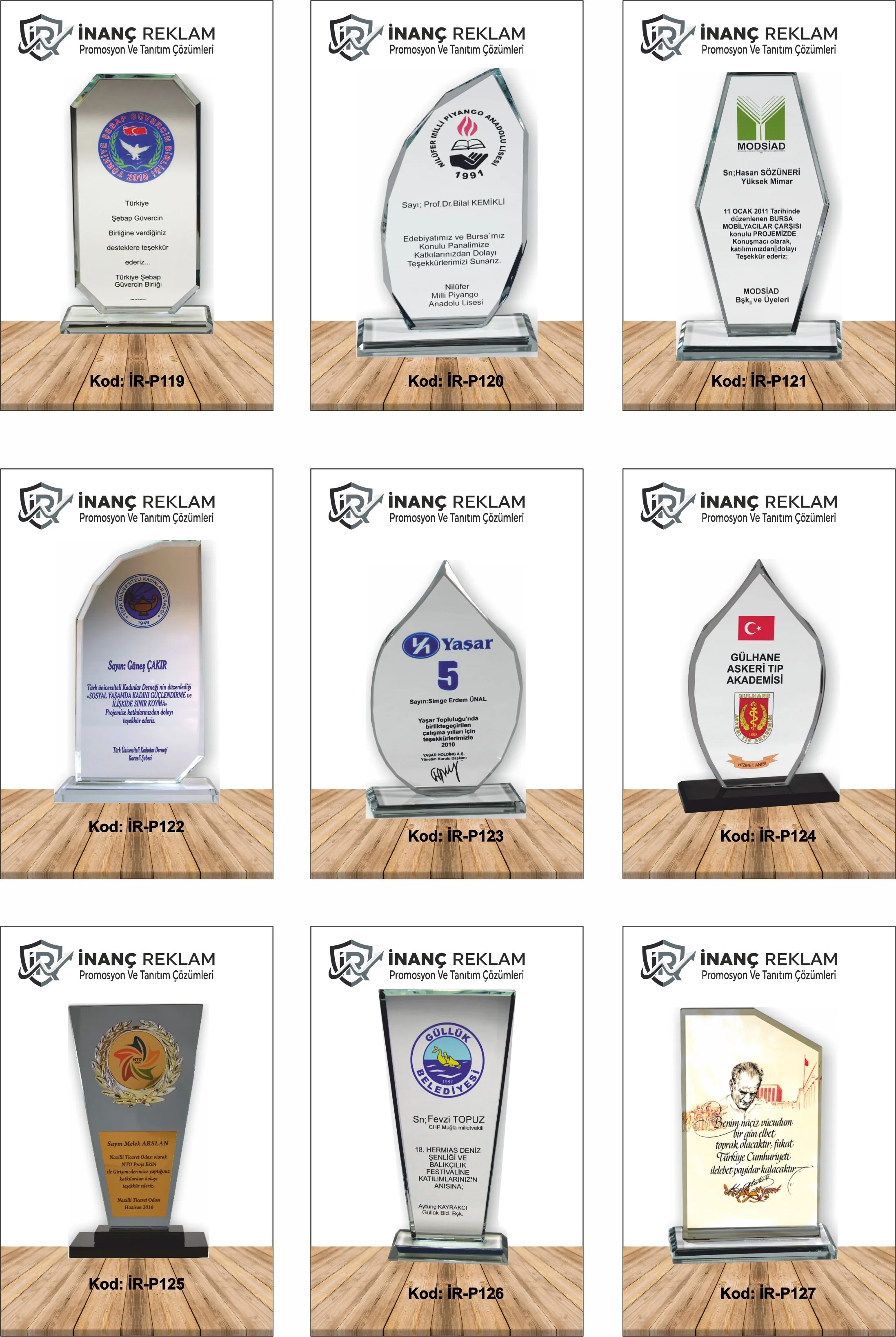 Kişiye Özel Plaket Modelleri | Kristal, Ahşap ve Metal 