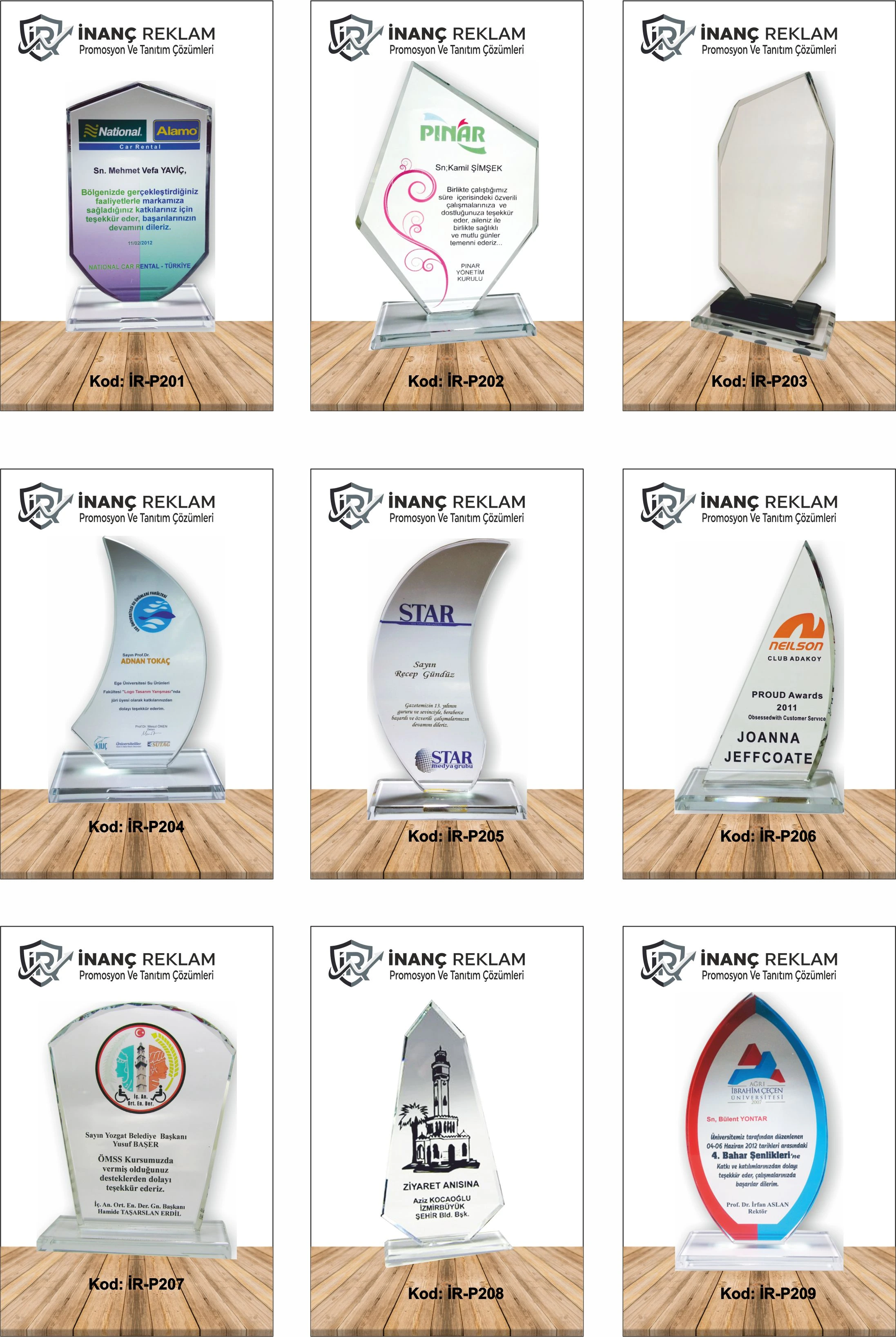 Kişiye Özel Plaket Modelleri | Kristal, Ahşap ve Metal 