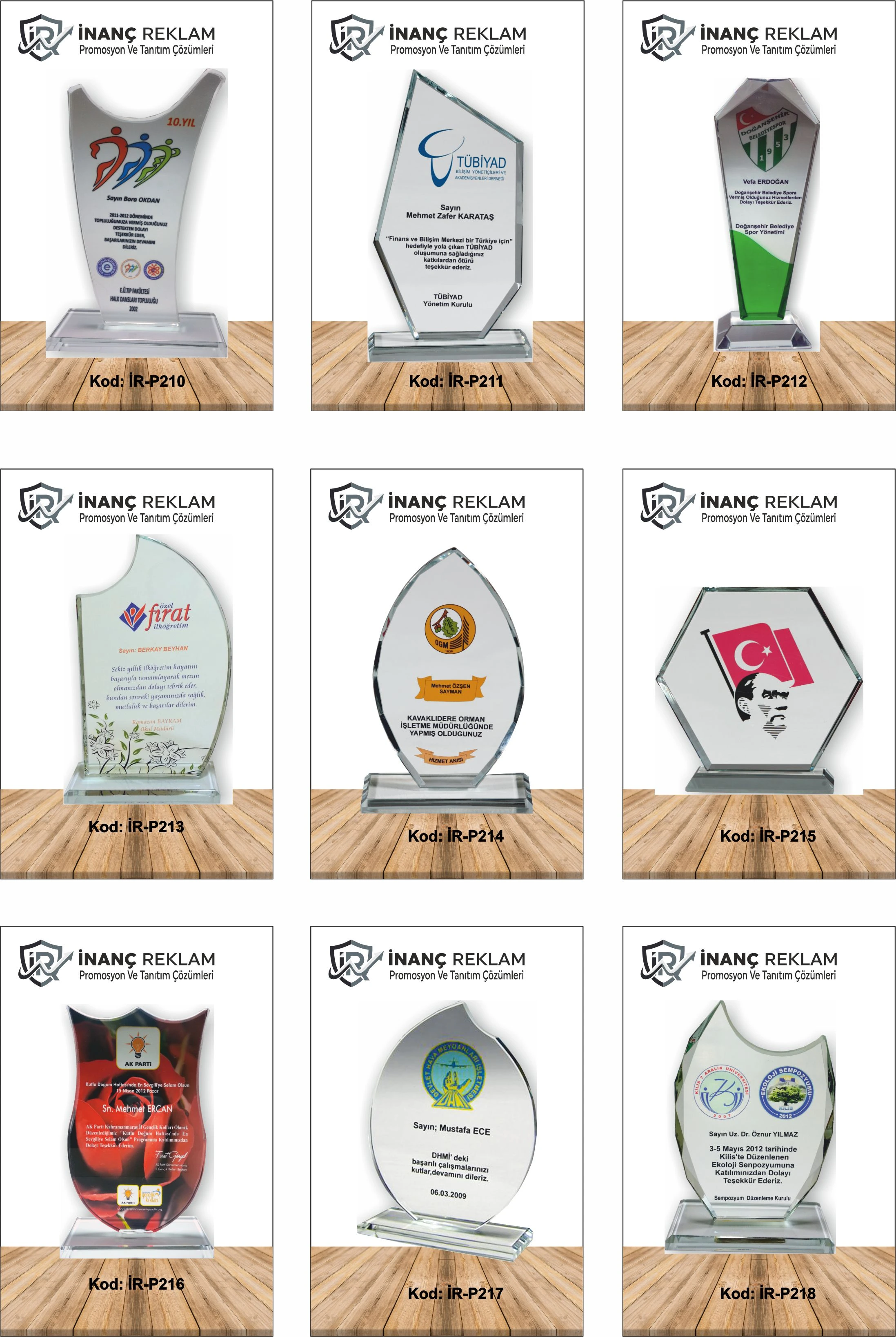 Kişiye Özel Plaket Modelleri | Kristal, Ahşap ve Metal 