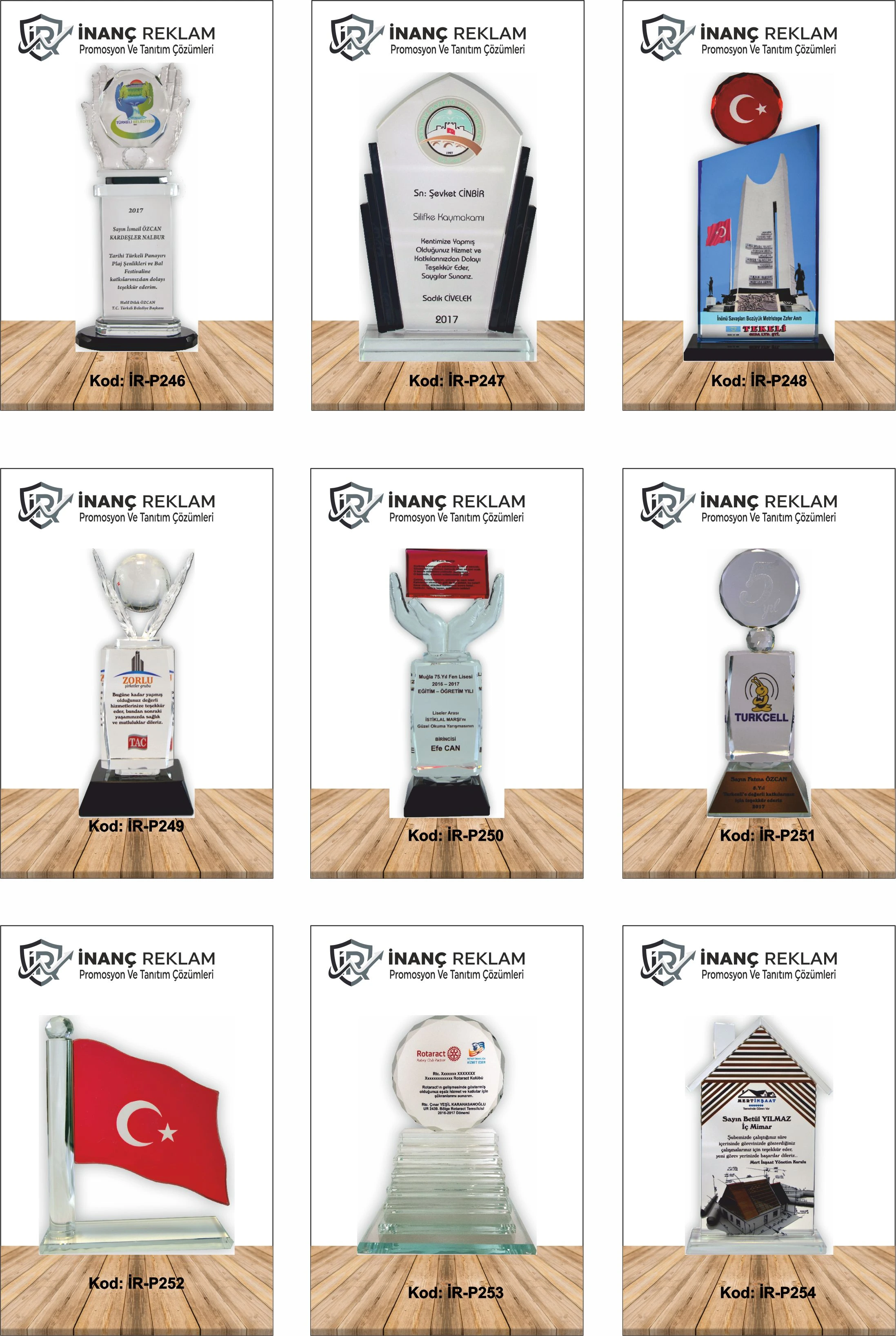 Kişiye Özel Plaket Modelleri | Kristal, Ahşap ve Metal 