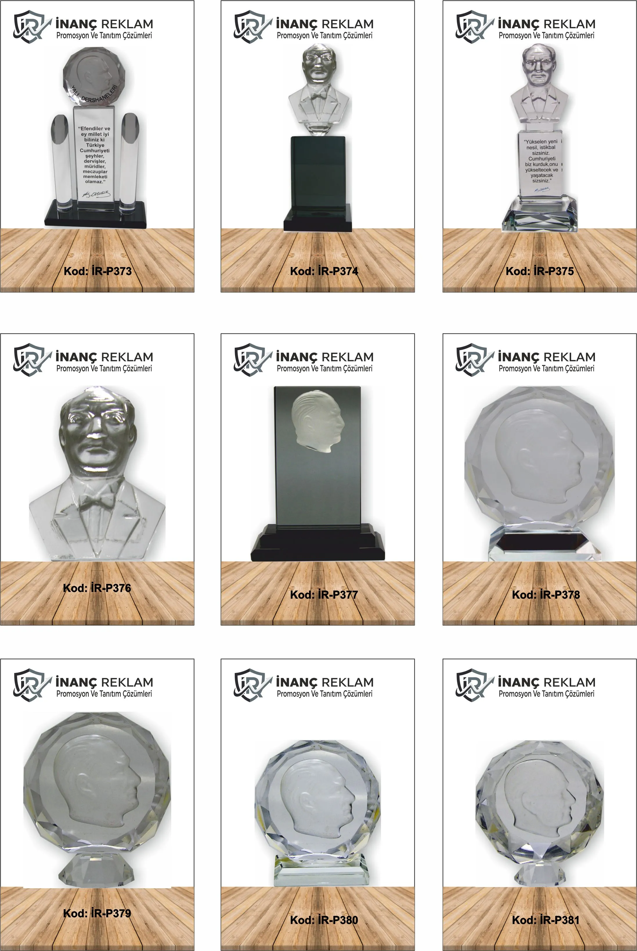 Kişiye Özel Plaket Modelleri | Kristal, Ahşap ve Metal 